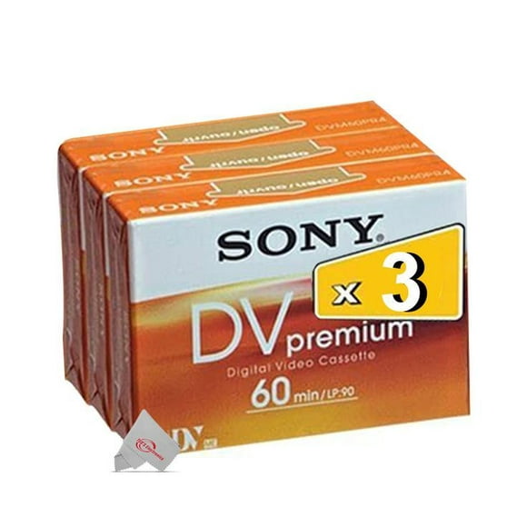 Trois Sony Premium Mini DV 60 Minutes Cassette Vidéo Numérique DVM60PR4J