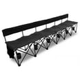 thumbnail image 1 of GoTEAM! Pro 6 Seat Portable Folding Team Bench - Black, 1 of 2