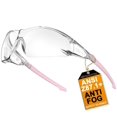 thumbnail image 1 of Gafas de seguridad HTS HUNTERSKY S239 Clear Pink para mujeres y jóvenes, 1 of 9