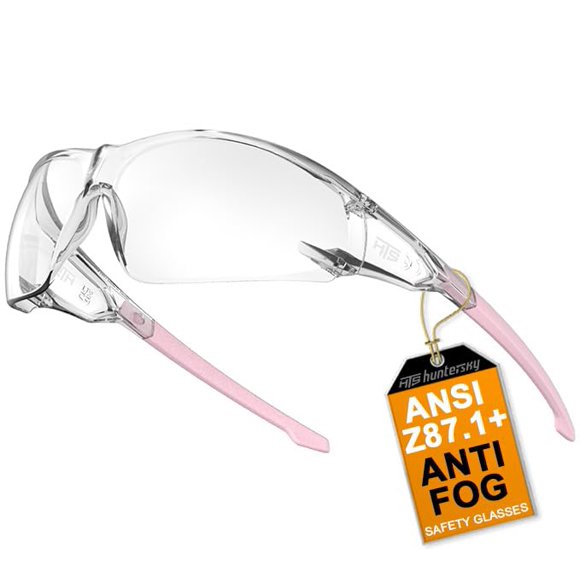 Gafas de seguridad HTS HUNTERSKY S239 Clear Pink para mujeres y jóvenes