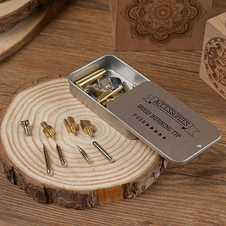 Wood Burning Kit,72 Pcs Wood Burning Tool with Adjustable Temperature 200~450°C, Wood Burner Tools Set with Pyrography Pen for Embossing Carving DIY