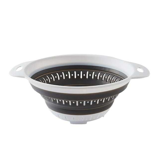 Collapsible Colander & Strainer Set (5 Pcs) - PP & TPE Material, Space-Saving, Ergonomic Grip, Easy to Clean, for Pasta, Veggies, Fruits, New Home Apartment Kitchen