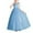 Sky Blue, variant on Little/Big Girls Embroidery Lace Bridesmaid Dress Flower Kid Wedding Ball Gown Kids Princess Pageant Evening Long Dresses