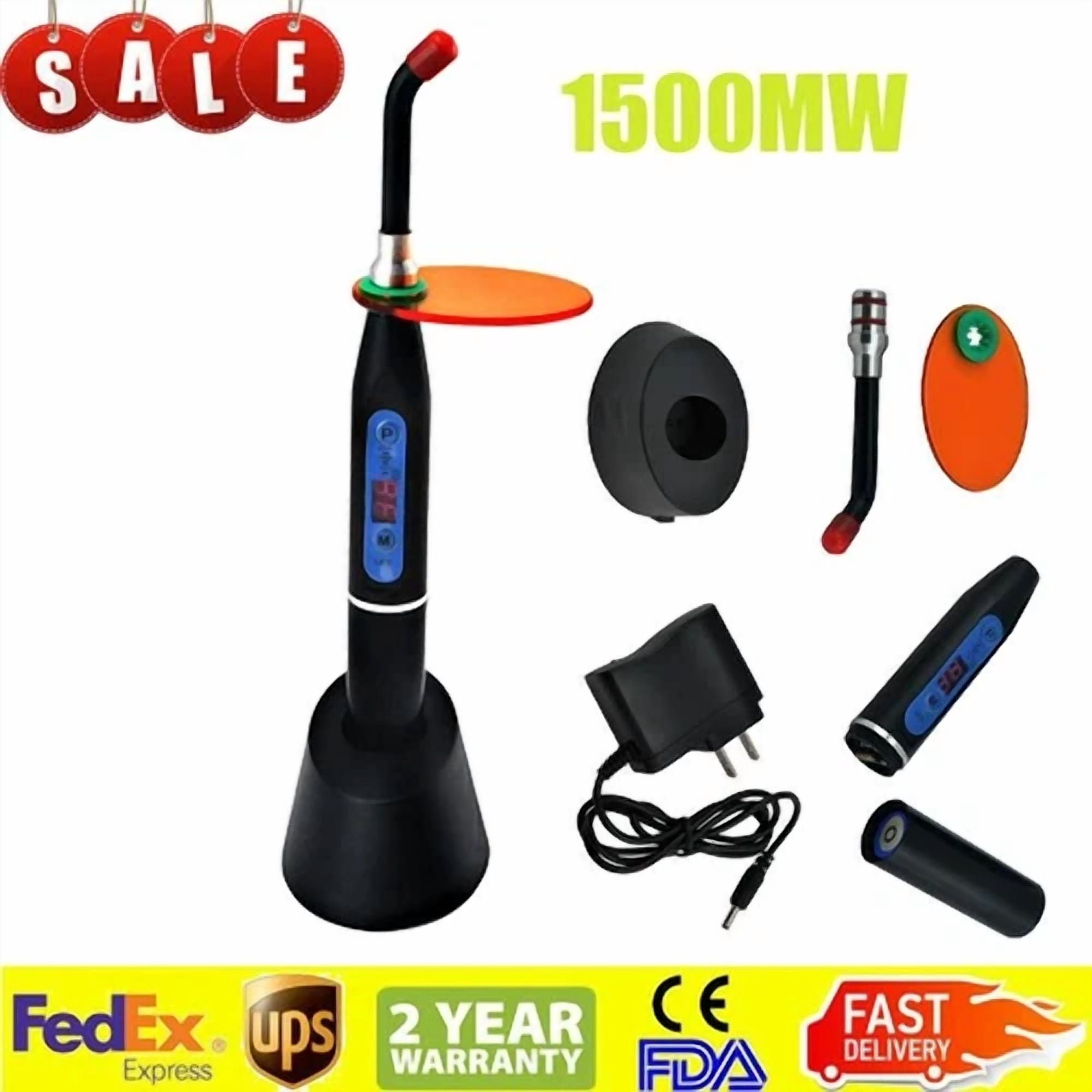 Lampe De Polymérisation Dentaire LED Sans Fil 5W - 1400 MW/cm², Certifiée FDA