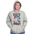 thumbnail image 3 of What Up Dog Vintage Slush Puppie Skater Zip Up Hoodie Men's Women's Brisco Brands S, 3 of 5