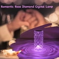 thumbnail image 2 of Crystal Table Lamp for Bedroom 16 Colors Touch/Remote Dimmable Night Light USB LED Bedside Diamond Rose Lamp, 2 of 6