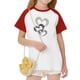 thumbnail image 5 of Blusas y camisas de manga corta con cuello redondo para niños y niñas, blusa de manga corta con estampado de cuello redondo, 5 of 7
