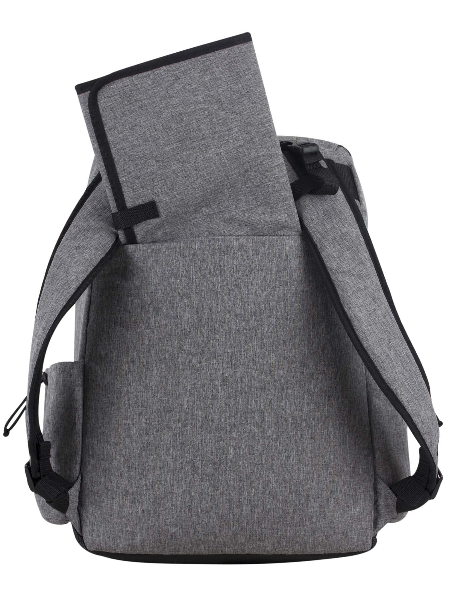 Eastsport Utility Diaper Backpack Bag with Bonus Changing Pad, Grey