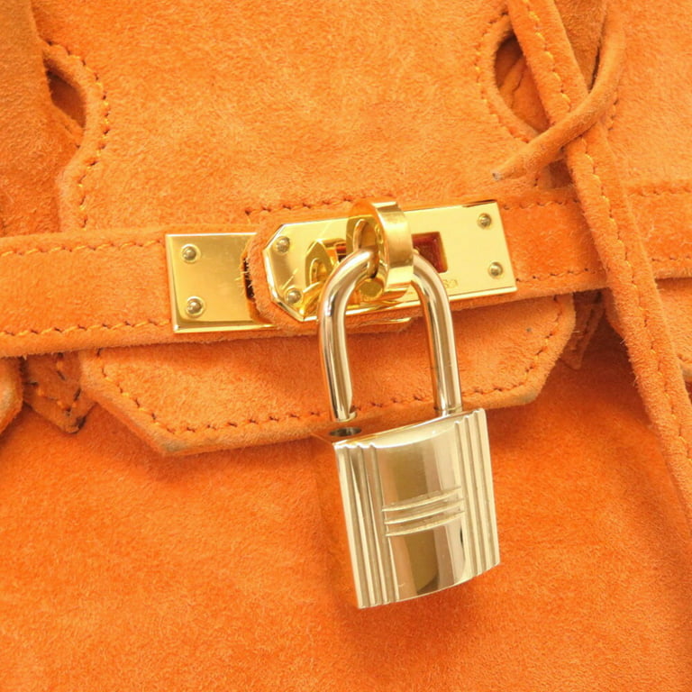 Orange Leather Handbag Birkin 25