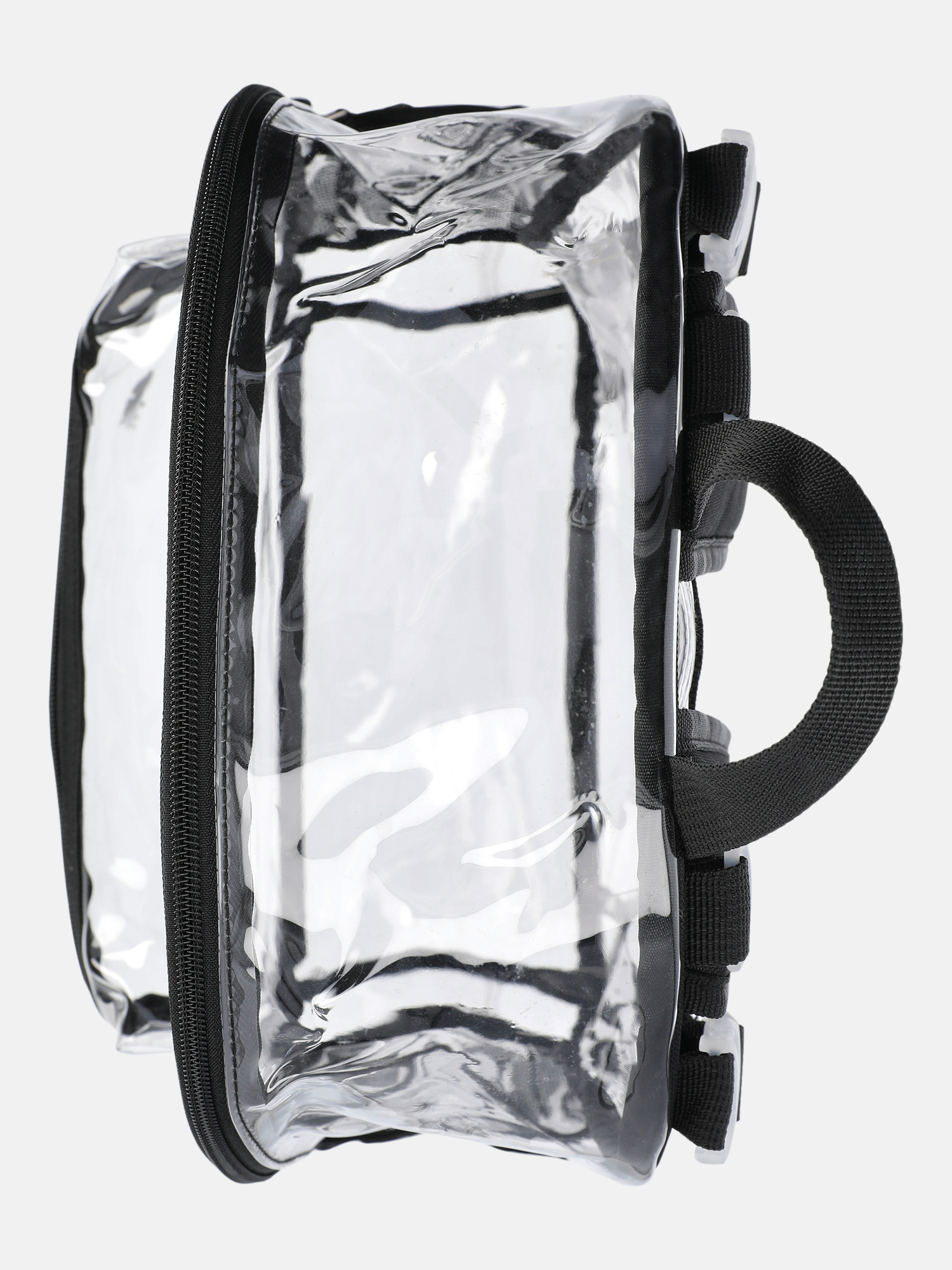 Mochila adaptativa transparente para niños de 17", negra 4