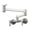 Brushed Nickel, variant on Wall Mount Pot Filler Faucet 3 Handle Kitchen Sink Faucet Swing Arm Folding Spout Mixer Faucet, Matte Black ,Bar Laundry RV Farmhouse