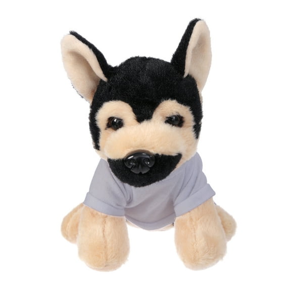 Plushland 8 Inch Floppy German Shepherd with Tee Plush Stuffed Animal Personalized Gift - Custom Text on Shirt - Great Present for Mothers Day, Valentine Day, Graduation Day, Birthday