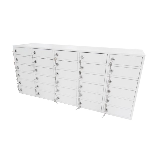 FixtureDisplays® 30-Slot Cell Phone iPad Mini STORAGE Station Lockers Assignment Mail Slot Box 15254 Pre-order only No Charging Capability - For Charging Lockers purchase SKU 15252.