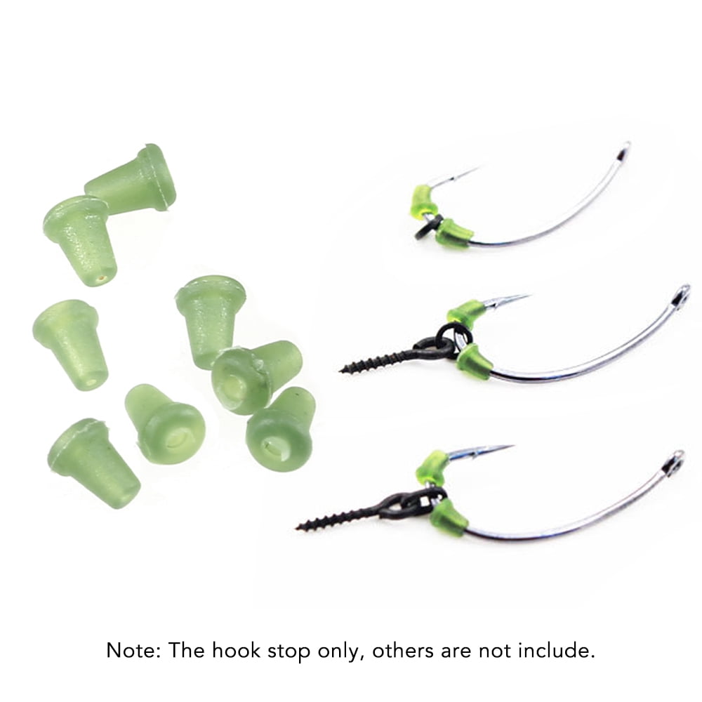 Explopur 50Piezas Fishing Hook Stop Hook Back Earring Boilies Stopper Fishing Hook Block Beads Carp Fishing Accessory