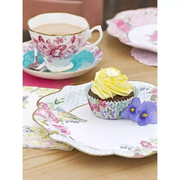 Tallking Tables Truly Scrumptions Tea Floral Party Paper Plates - 12Pcs