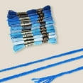 thumbnail image 5 of 12 Skeins 6 Strands Blue Stitch Thread Variegated Gradient Embroidery Floss Polyester Friendship Bracelet String Yarn Threads Bulk for DIY Hand Sewing Bracelets Making Needlecraft Crochet, 5 of 9