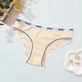 thumbnail image 4 of YWDJ Thongs for Women Breathable Lightweight No Show Midriff Panties Cotton Pants Breathable Comfortable Panties Plus Size Beige XL, 4 of 4