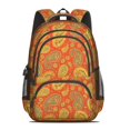 thumbnail image 2 of Paisley and Floral Red Pattern Cute School Backpack Bag with Padded Back and Adjustable Shoulder Straps 16.9 X 12.6 X 5.9 Inches, 2 of 5