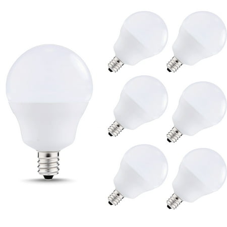 

LOHAS E12 G14 LED Candelabra Bulbs 6W=60W 500 LM 5000K Daylight White Small Edison Screw Pack of 4