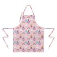 thumbnail image 2 of Pink Princess Castle Pattern Apron-Garden Aprons for Women with Pockets-Cotton Linen Waterproof Kitchen Cooking Gardening Aprons Adjustable for Kitchen,Cooking,BBQ and Salon 33x27 Inch, 2 of 7