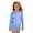 Z1 Sky Blue, variant on Girls' Swimwear Kids Split Swimsuit With Long Sleeve Zip Rash Guard Printed Tie Dye Beachwear Summer Clothes