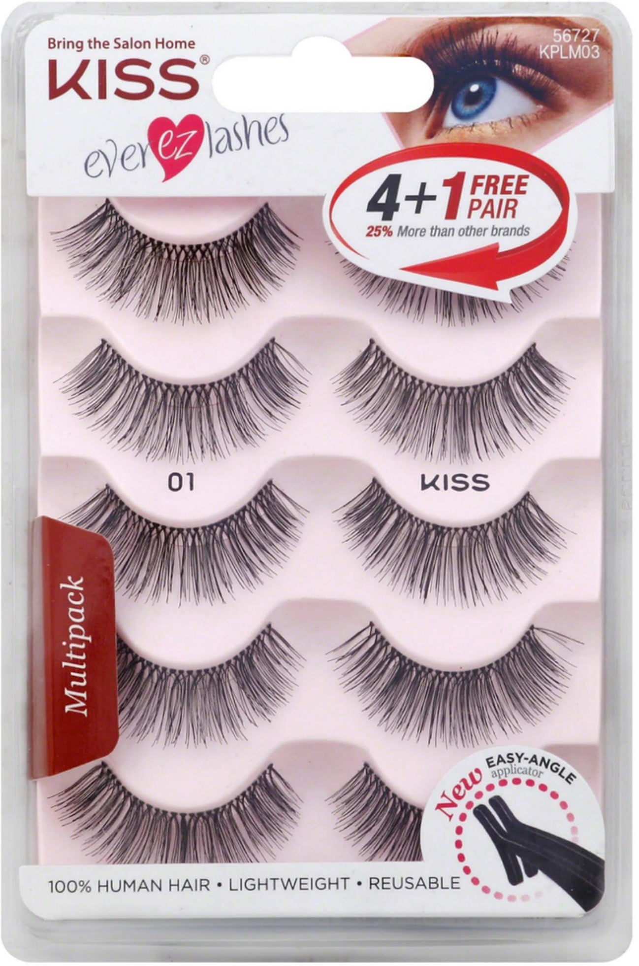 KISS Ever EZ Lashes Eyelashes [01] 5 Each