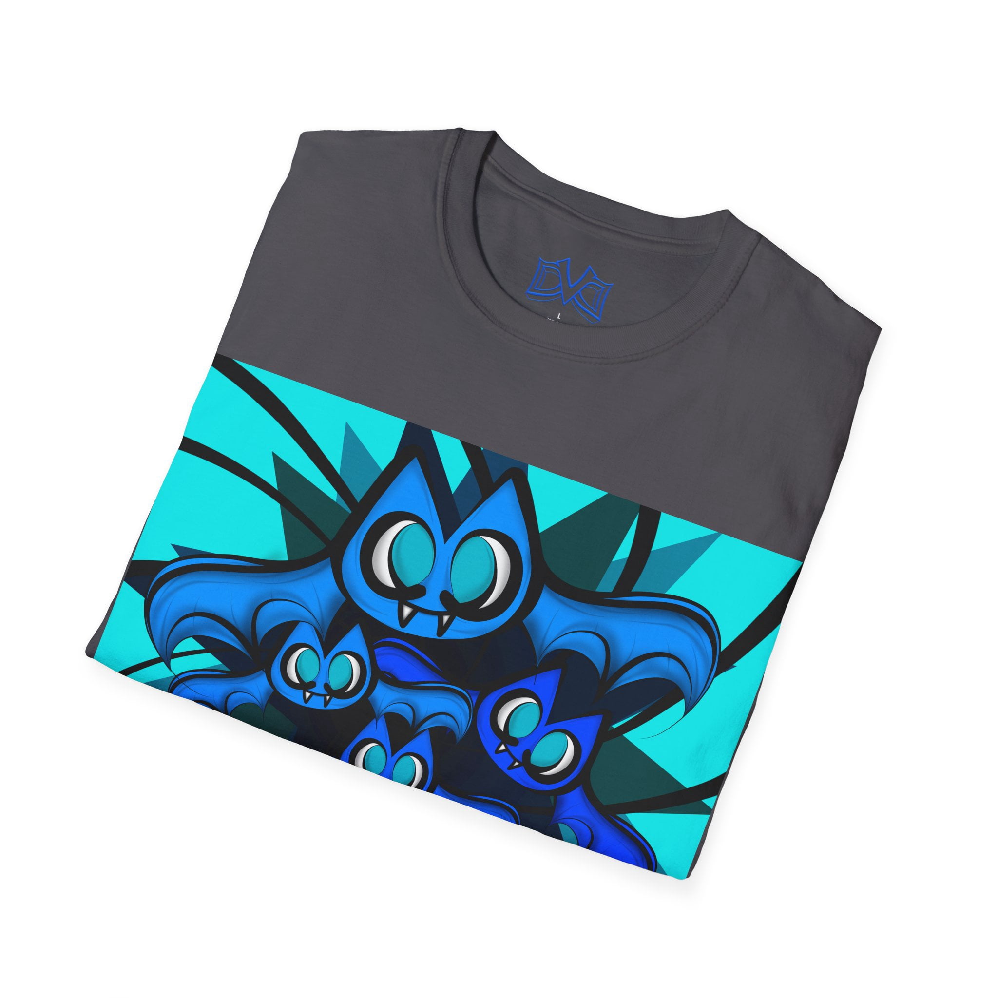 Band of Bats, Hand drawn skate / surf Art on a Unisex Softstyle T-Shirt