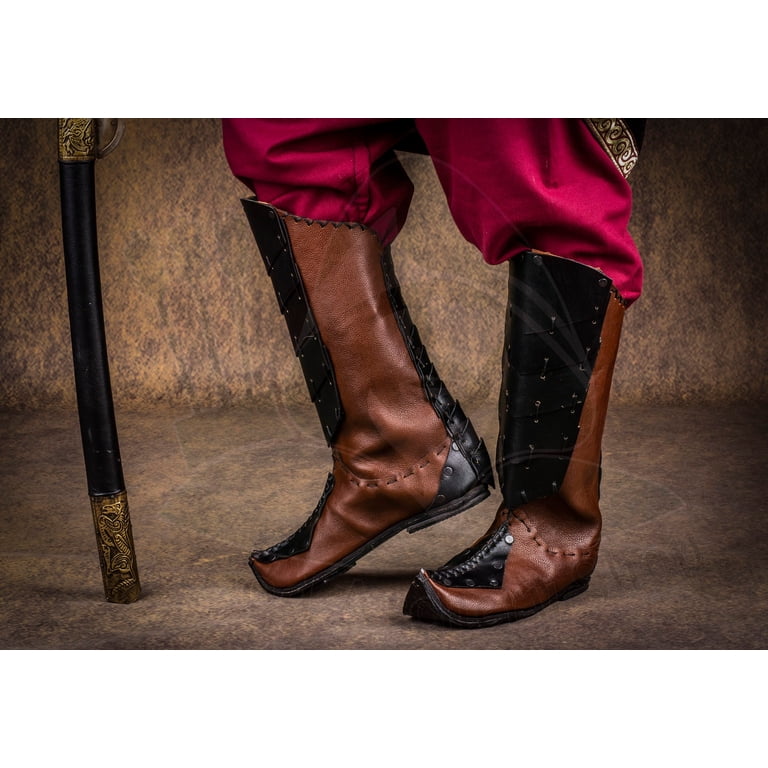 Leather Boots Lamellar Medieval Style Renaissance boots  display picture 1