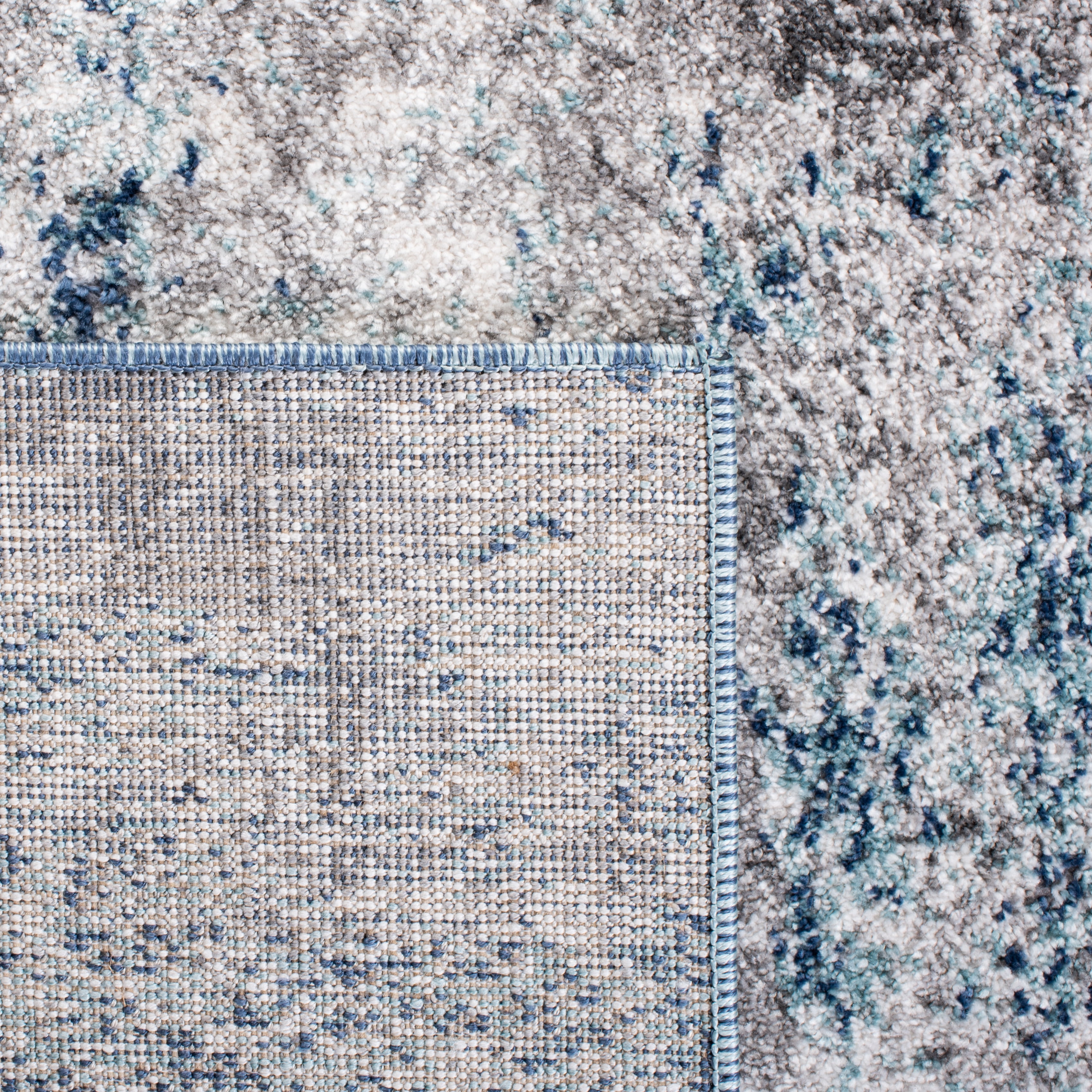 SAFAVIEH Aston Georgiana Abstract Runner Rug, Navy/Gray, 2' x 11'