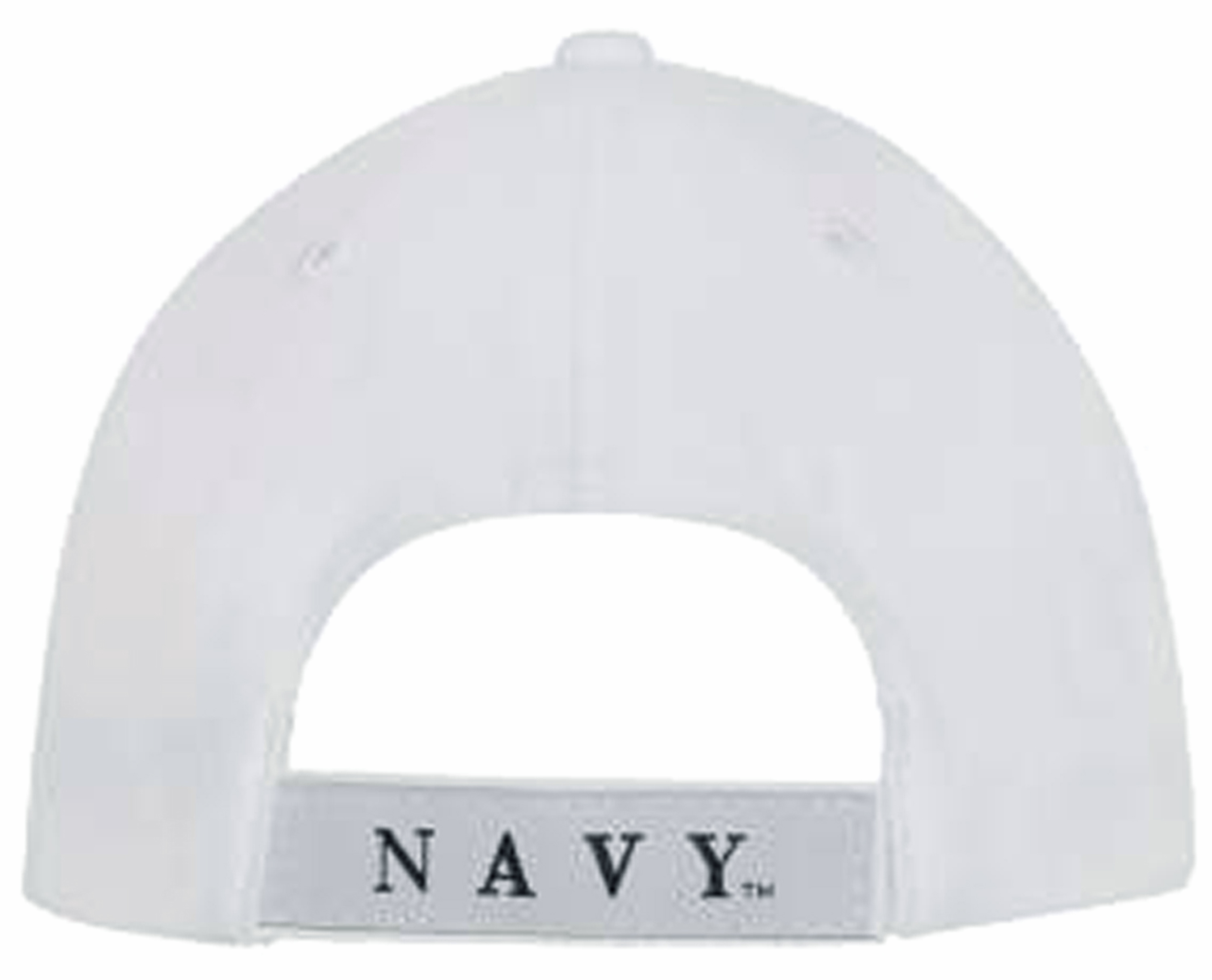 White Navy Veteran Baseball Cap Vet Embroidered Blue Letters, Men WomenOne Size Adjustable Relaxed Fit for Medium, Large, XL and Some XXL - image 4 of 5