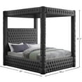 thumbnail image 3 of Meridian Furniture Canopy Royal King Bed, Grey Velvet, 3 of 7