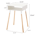 thumbnail image 7 of Yamazaki Home Storage Table - Two Sizes, White, Steel + Wood, Tall, Supports 8.8 pounds, Minimal Assembly, 7 of 7