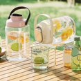 thumbnail image 4 of sunsanly Cold Kettle with Spigot Wide Mouth Fruit Infuser Leakproof Beverage Dispenser for Fridge Juice Container with Filter Unique Faucet Design Lemonade Stand Pitcher, 4 of 8