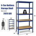 thumbnail image 2 of Costway 3PCS 72''Heavy Duty Steel 5 Level Garage Shelf Storage Adjustable Shelves Blue, 2 of 10