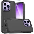 thumbnail image 1 of WWS-pour iPhone 14 Pro Étui Robuste avec Protecteur d'Écran, Protection Antichoc contre les Chutes Étui de Téléphone Protection Complète Étui Rigide, Noir, 1 of 4