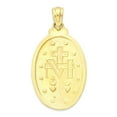 thumbnail image 3 of 10k Solid Gold Miraculous Medal, Catholic Jewelry, Virgin Mary Pendant, Baptism Gifts for Her with 16 inch Chain, 3 of 6