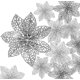 thumbnail image 3 of 36 Uds flores de Navidad flores artificiales de Navidad con purpurina, adorno de árbol de Navidad de 8/10 / 15cm adorno de decoración de flores de Navidad Adepaton LKX-1930, 3 of 9
