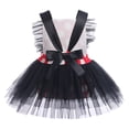 thumbnail image 3 of IBTOM CASTLE Toddler Baby Girls 1st Birthday Outfit Tulle Romper Princess Tutu Dress with Headband Cake Smash Photo Shoot Clothes Set 18-24 Months Black + Red Polka Dots, 3 of 8