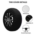 thumbnail image 2 of Yiaed Dance Skull Star Print Tire Wheel Cover, Waterproof Spare Tire Cover Fit for Jeep, Truck,Trailer, RV, SUV, Camper and Most Vehicle-17 inch, 2 of 6