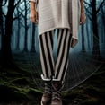 thumbnail image 2 of Felirenzacia Halloween Leggings for Women Buttery Soft Striped Funny Printed Leggings Hight Waisted Yoga Pants Halloween Pajama Pants, 2 of 7