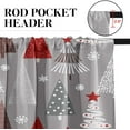 thumbnail image 6 of Christmas Tree Winter Abstract Kitchen Curtains Window Curtains and Valances Set 36 Inch, Grey White Red Xmas Snowflakes Short Tier Curtain for Kitchen, Christmas Small Kitchen Decor, 6 of 6