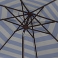 thumbnail image 4 of SAFAVIEH Maui 9' Market Crank Striped Tilt Patio Umbrella, Pacific Blue Stripe, 4 of 5