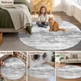 thumbnail image 6 of Ocean Round Living Room Rugs 5 ft, Summer Beach Sea Star Coral Shell Grey Texture Washable Area Rug with Non-Slip Sturdy Edge Binding Round Carpet for Entryway Kitchen Bedroom Bathroom, 6 of 9