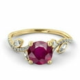 thumbnail image 5 of HeartsAndYou 1.5ct Natural Ruby Rose Flower Engagement Ring 14k Wt/Yw/14k SOLID Rose Gold, 5 of 9
