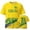 Yellow, variant on Custom Brazil National Team Football Shirt with Personalized Name & Number â Yellow & Green Soccer for Fans & Supporters â Breathable Short Sleeve Tee for Matches & Casual Wear (S-XXXL)