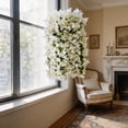 thumbnail image 4 of Artificial Fake Hanging Flowers for Outdoors Decoration,Bougainvillea with Leaves, UV Resistant No Fade Spring Sunmmer Decorations, 4 of 6