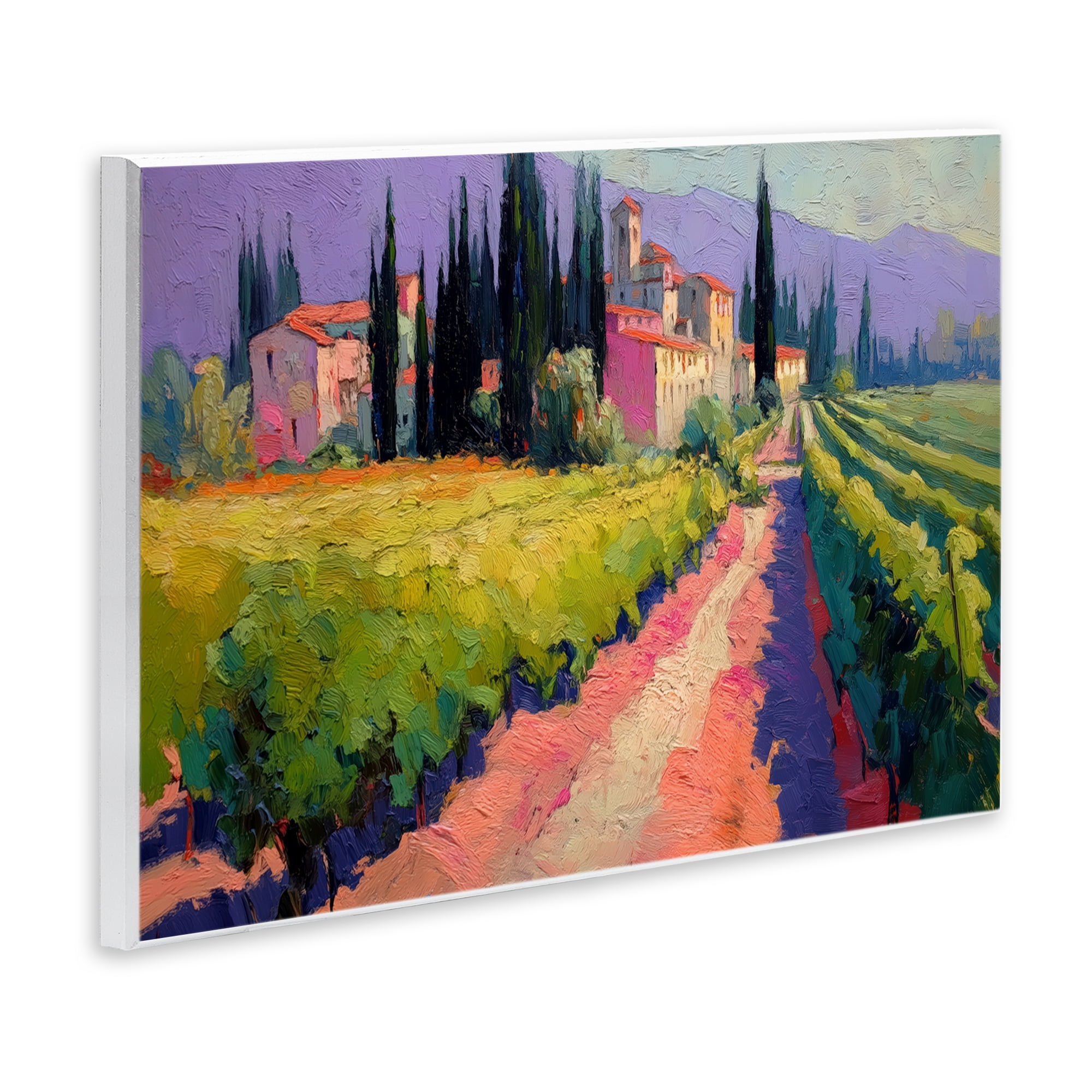 Purple Mountains Village Wall Plaque Art, design by Annabelle Hall