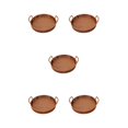 thumbnail image 3 of Bewildely Bandeja tejida, ligero para pan y fruta, cesta portátil para almacenamiento de aperitivos para sala de estar, hogar, marrón, Type2 NO2, 3 of 6
