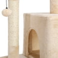 thumbnail image 6 of 2021 Upgrade Cat Tree with 2 Apartments and 2 Habitats, Multi-Level Cat Activity Tree Tower Luxury Condos with Scratching Posts, Plush Basket, for Ragdoll, Oriental Cat, American Curl, Beige, S12038, 6 of 7