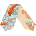 thumbnail image 2 of ColourLife Table Runner Carp Swimming Over The River Washable Table Cloth Runner for Holiday Home Wedding Table Top Decoration 13x70 Inches, 2 of 5